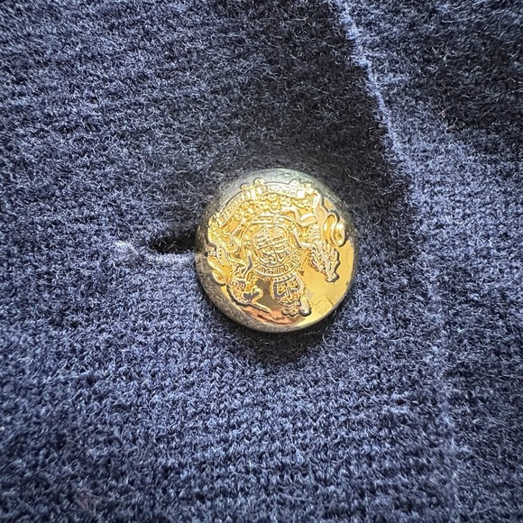 Lauren Ralph Lauren Merino Wool Crest Sweater Blazer 2X 80s -90s Academic Preppy - Picture 6 of 8